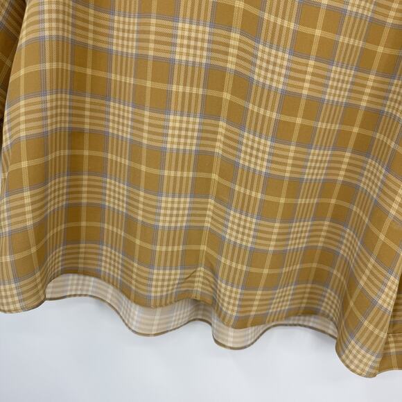 Wilfred Silk V Neck Popover Beige Plaid Long Sleeves Women size Medium - Picture 5 of 10